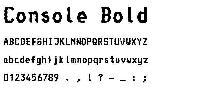 Console Bold font